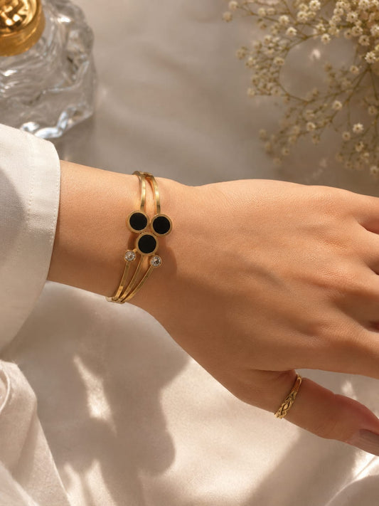 Triple stone Cuff